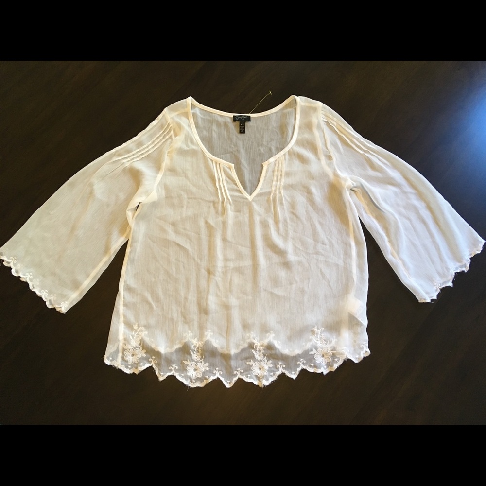 White Jessica Simpson blouse XS